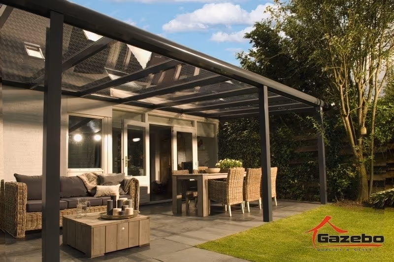 Top Class pergola ragasztott biztonsági üveg tetővel