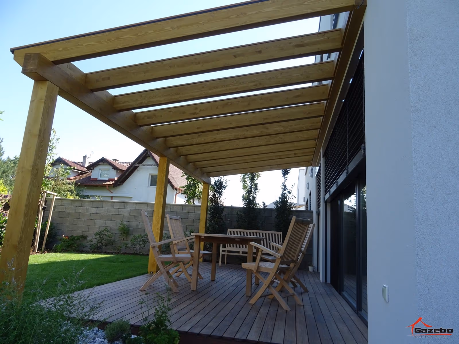 Kartágo fa pergola terasz fölött