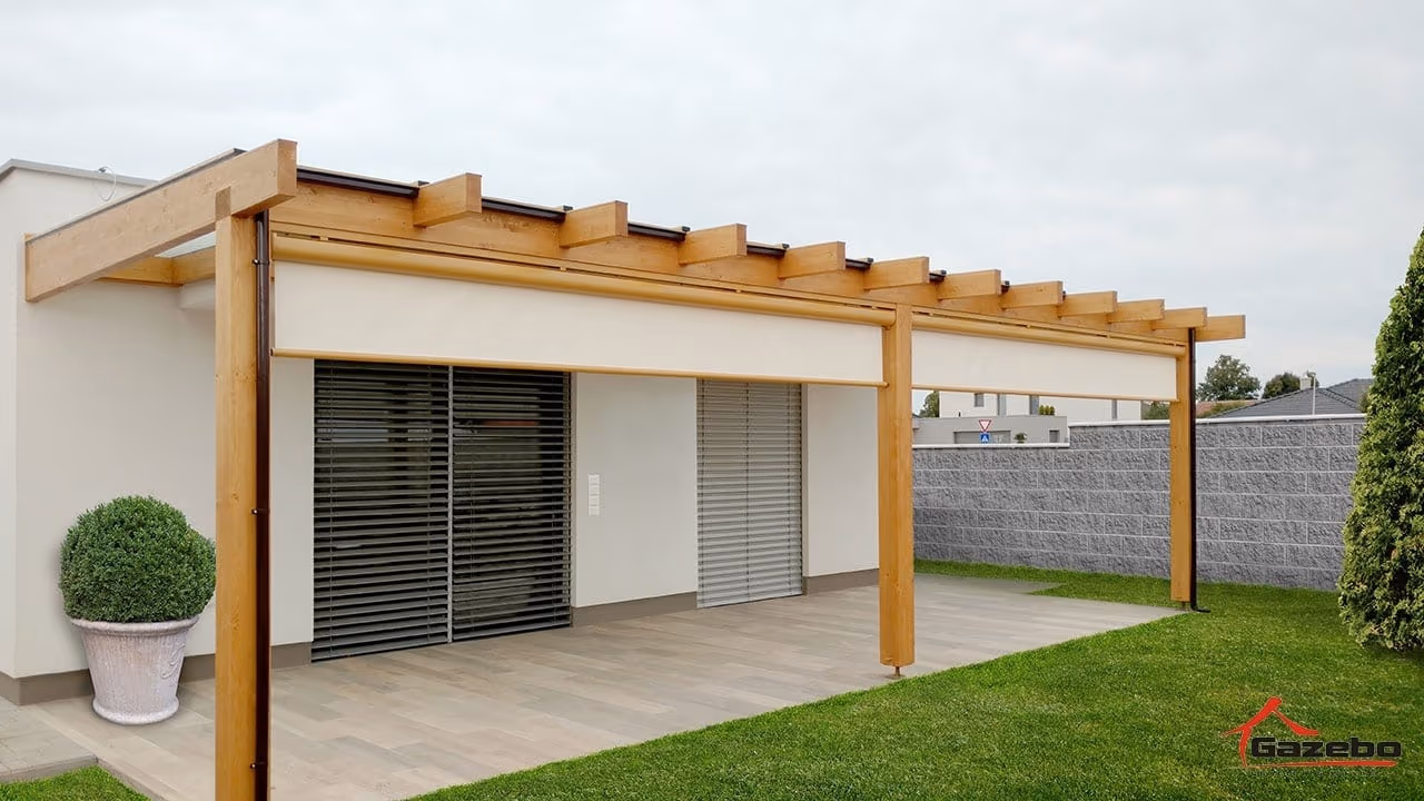 Elkészült Fenix fa pergola üveg tetővel